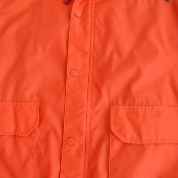 Vintage Polo Jeans Co. Ralph Lauren Orange Zip Up Rain Coat Size Medium - Picture 8 of 14